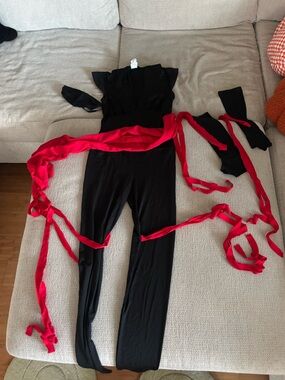 Black & red Spirit Halloween ninja costume